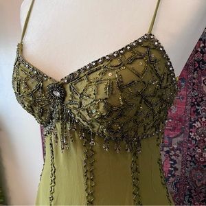 Lillie Rubin | Embellished Sequin & Beaded Cocktail Dress | Size 6